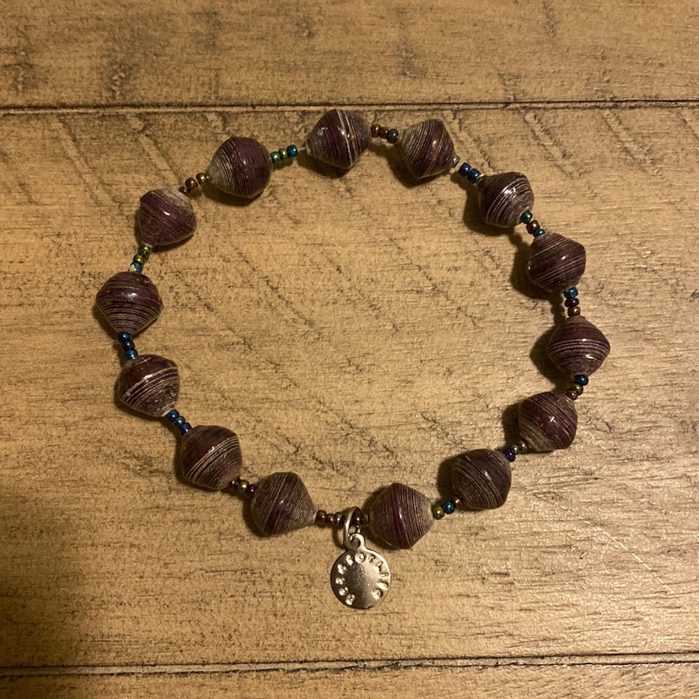 Bead for Life Homemade Paper Bead Stretch Bracelet